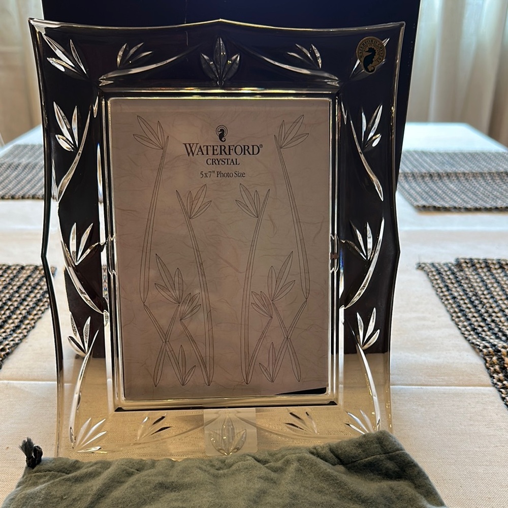 Waterford Black and Silver Picture Frame with Elegant Accents